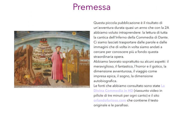 Un anno all'inferno | Attività didattica Riconnessioni