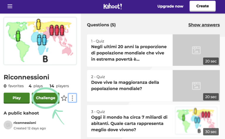 Sfida di classe in pantofole | Attività didattica Riconnessioni