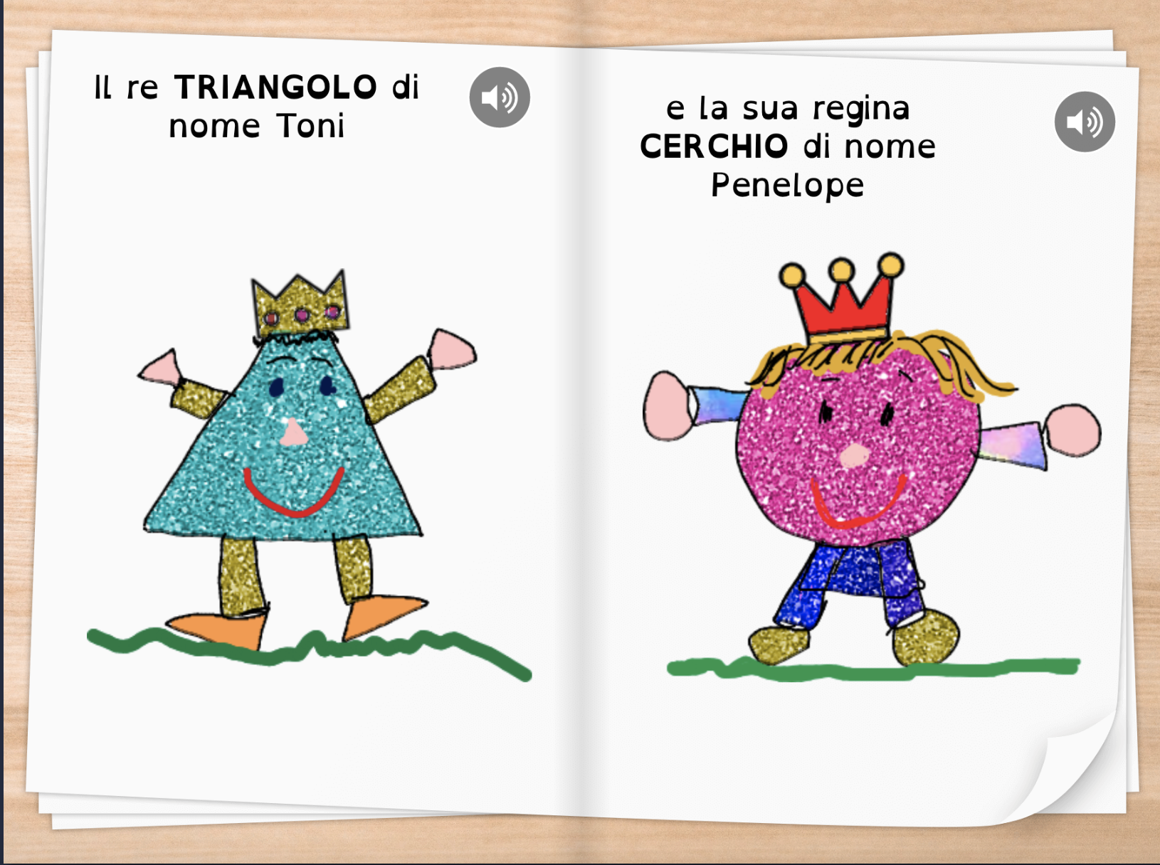 Estratto dall'ebook Il re e la regina delle forme realizzato da una scuola per l'infanzia